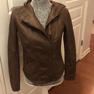 Brown buttery soft lightweight leather jacket